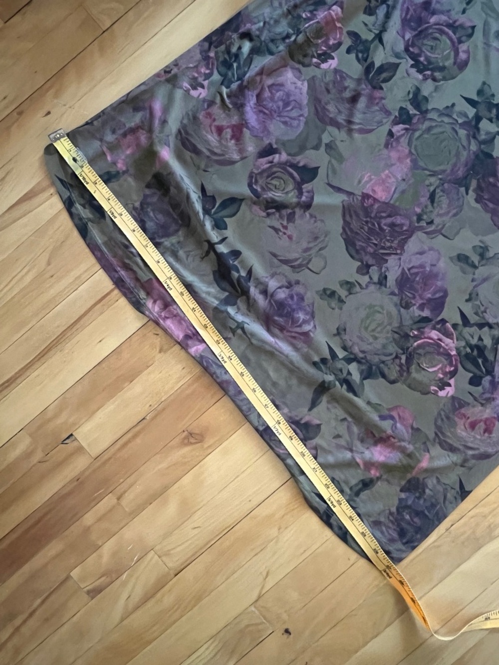 Romantic slinky rose print maxi dress in earth tones - XL - Picture 10 of 11